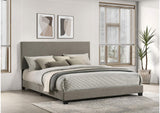 300851KW Dorian Fabric Upholstered California King Panel Bed Taupe