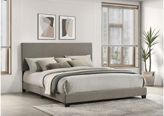 300851KW Dorian Fabric Upholstered California King Panel Bed Taupe