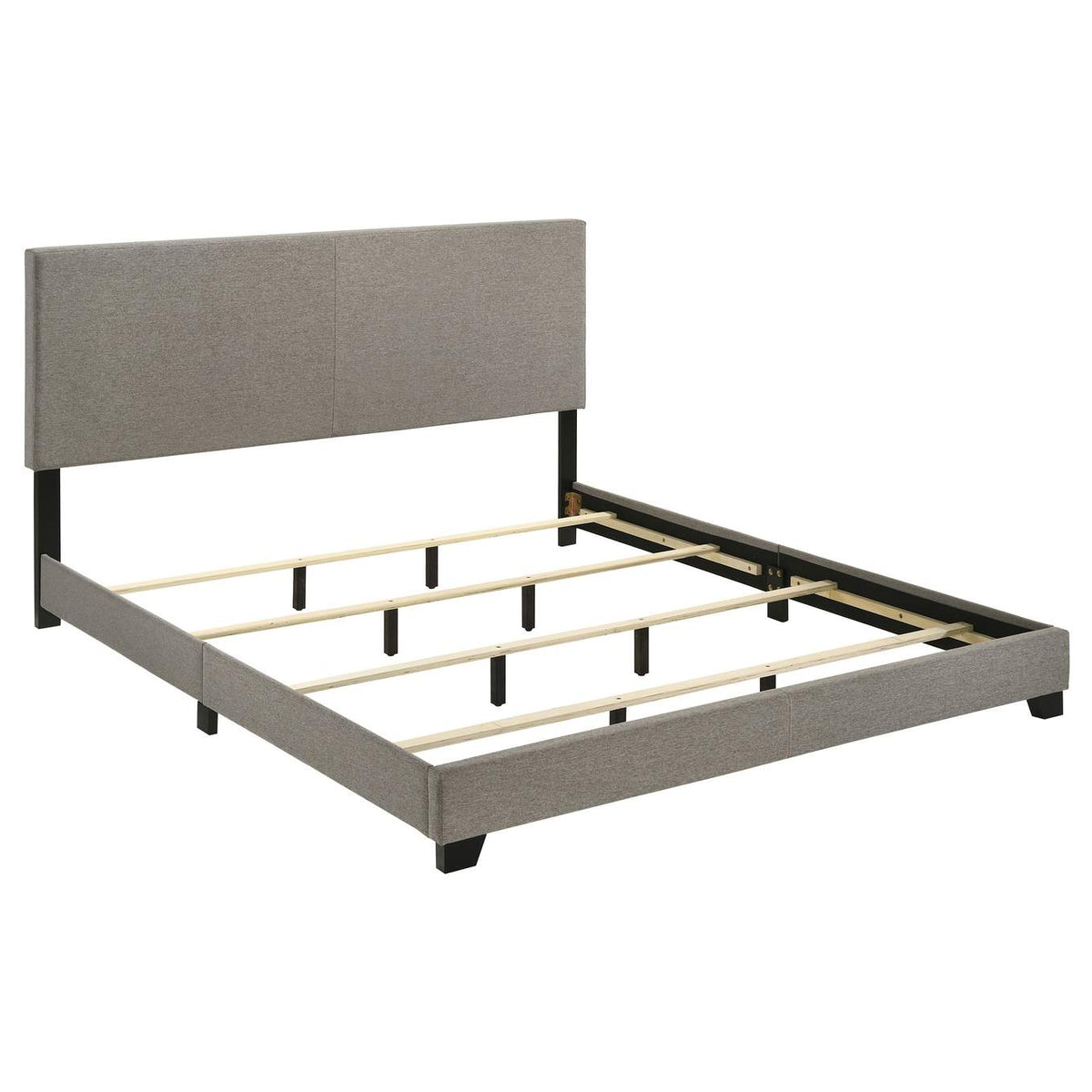 300851KW Dorian Fabric Upholstered California King Panel Bed Taupe