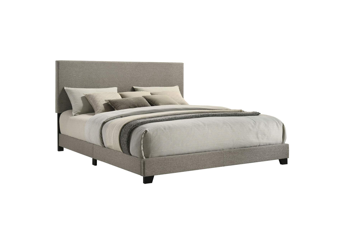 300851KW Dorian Fabric Upholstered California King Panel Bed Taupe