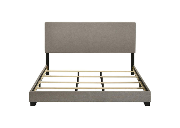300851KW Dorian Fabric Upholstered California King Panel Bed Taupe