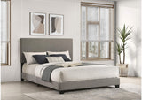 300851Q Dorian Fabric Upholstered Queen Panel Bed Taupe