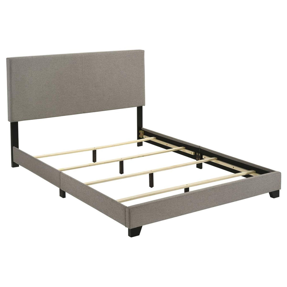 300851Q Dorian Fabric Upholstered Queen Panel Bed Taupe