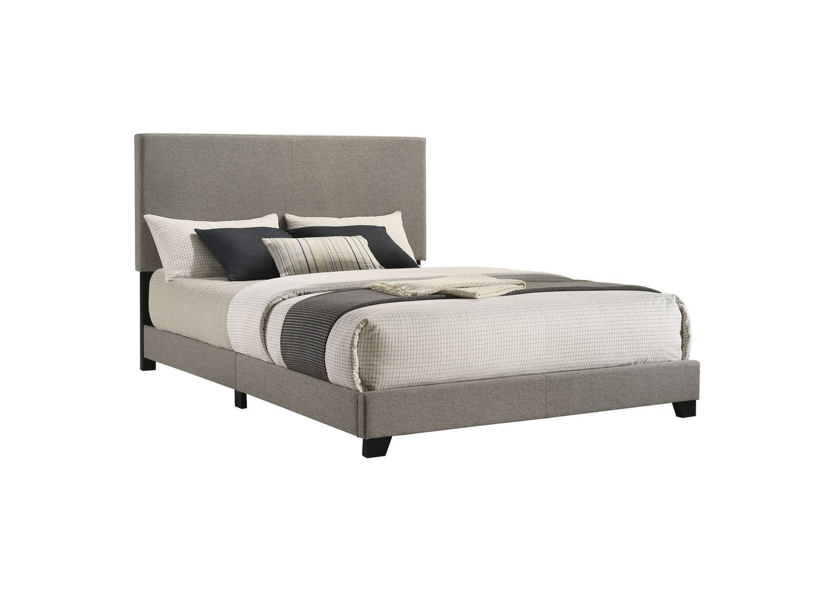 300851Q Dorian Fabric Upholstered Queen Panel Bed Taupe
