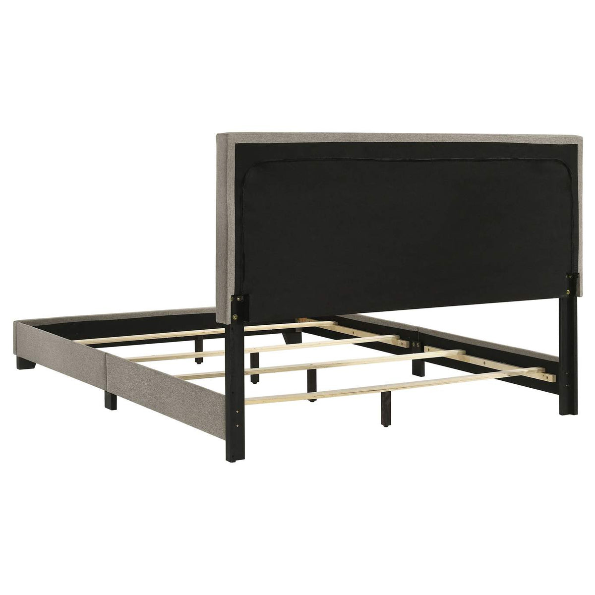 300851Q Dorian Fabric Upholstered Queen Panel Bed Taupe