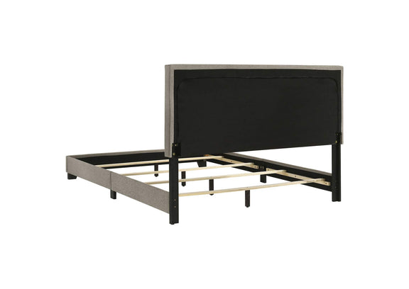 300851Q Dorian Fabric Upholstered Queen Panel Bed Taupe