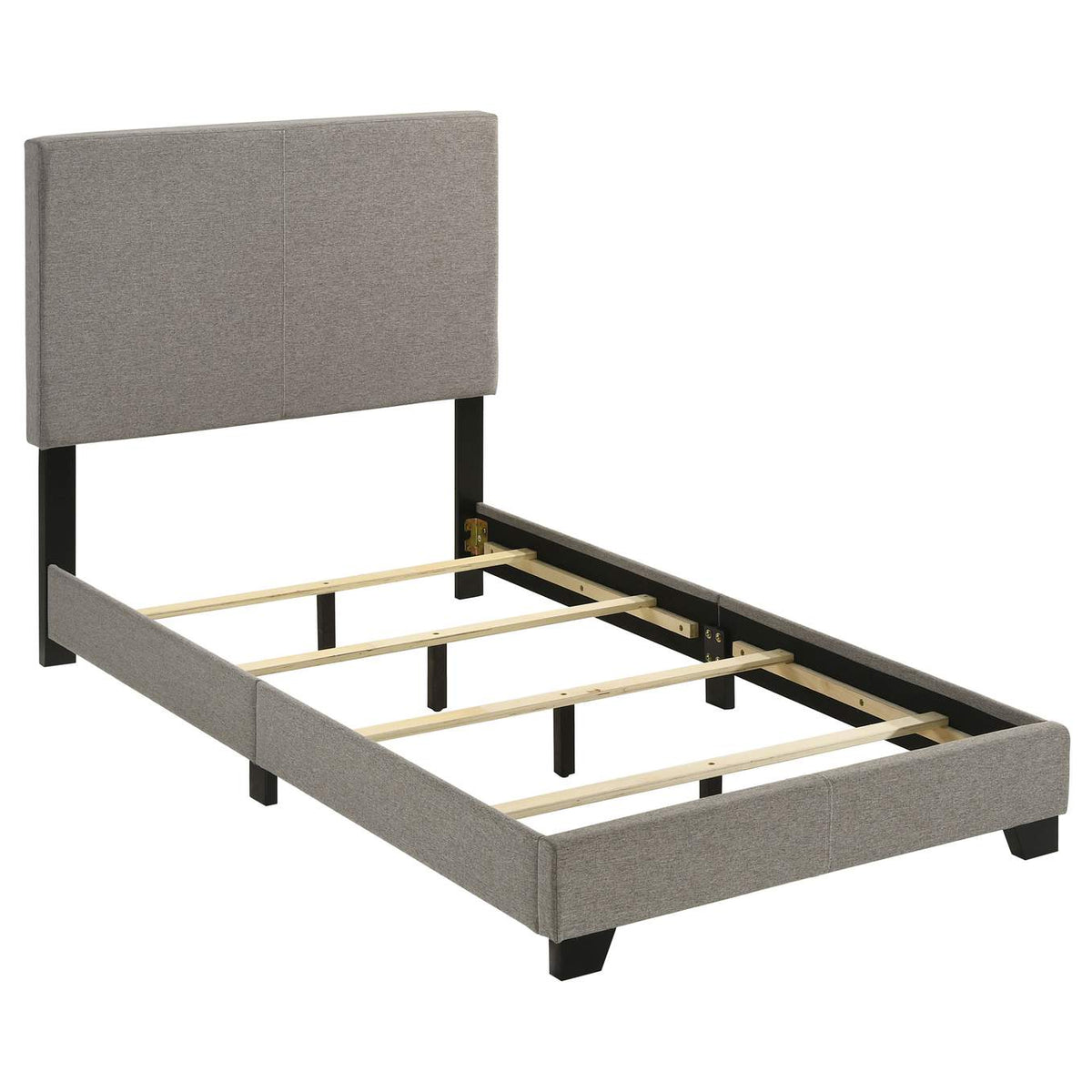300851T Dorian Fabric Upholstered Twin Panel Bed Taupe