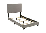 300851T Dorian Fabric Upholstered Twin Panel Bed Taupe