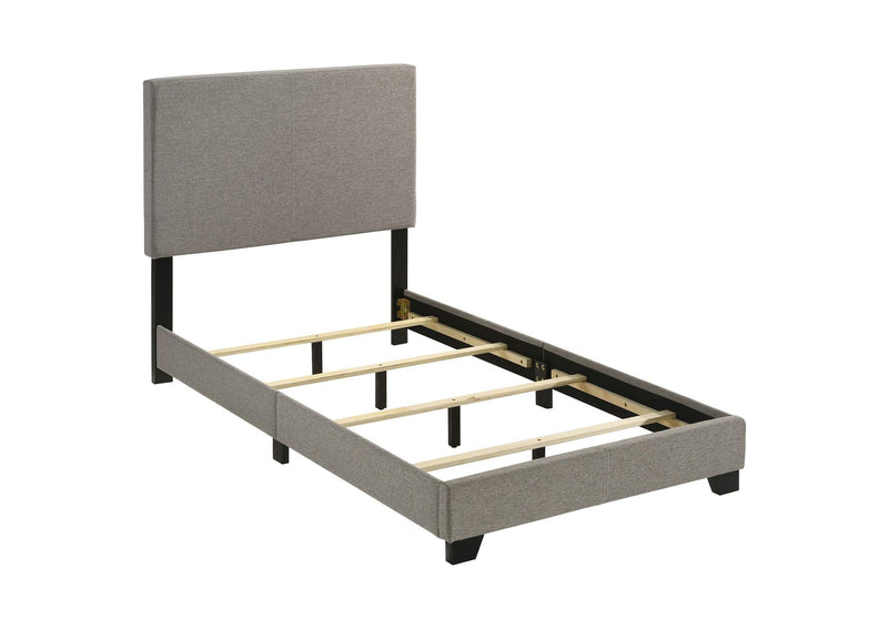 300851T Dorian Fabric Upholstered Twin Panel Bed Taupe