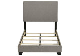 300851T Dorian Fabric Upholstered Twin Panel Bed Taupe