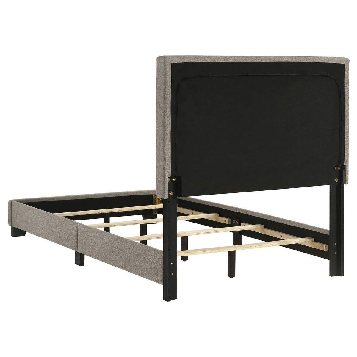 300851T Dorian Fabric Upholstered Twin Panel Bed Taupe
