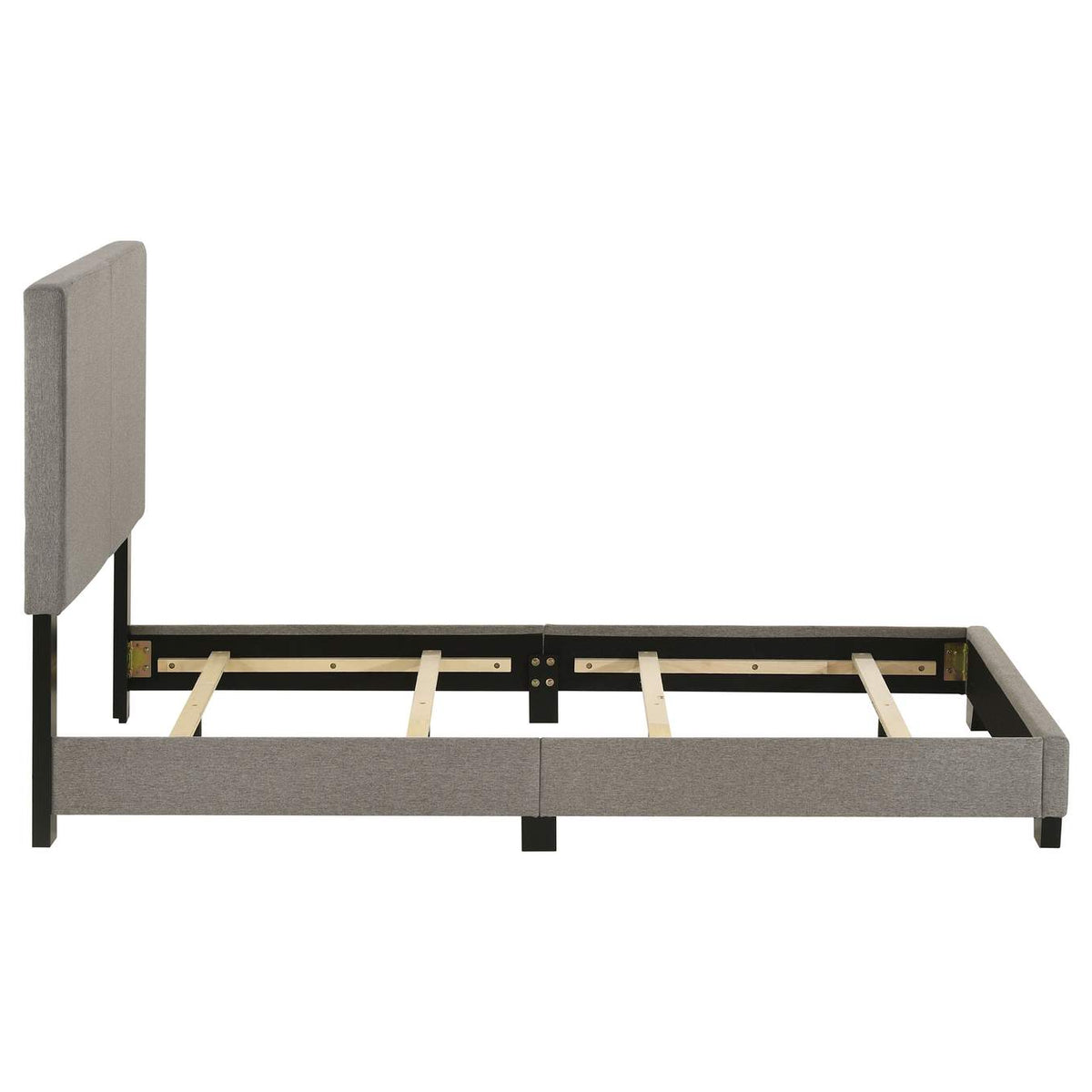 300851T Dorian Fabric Upholstered Twin Panel Bed Taupe