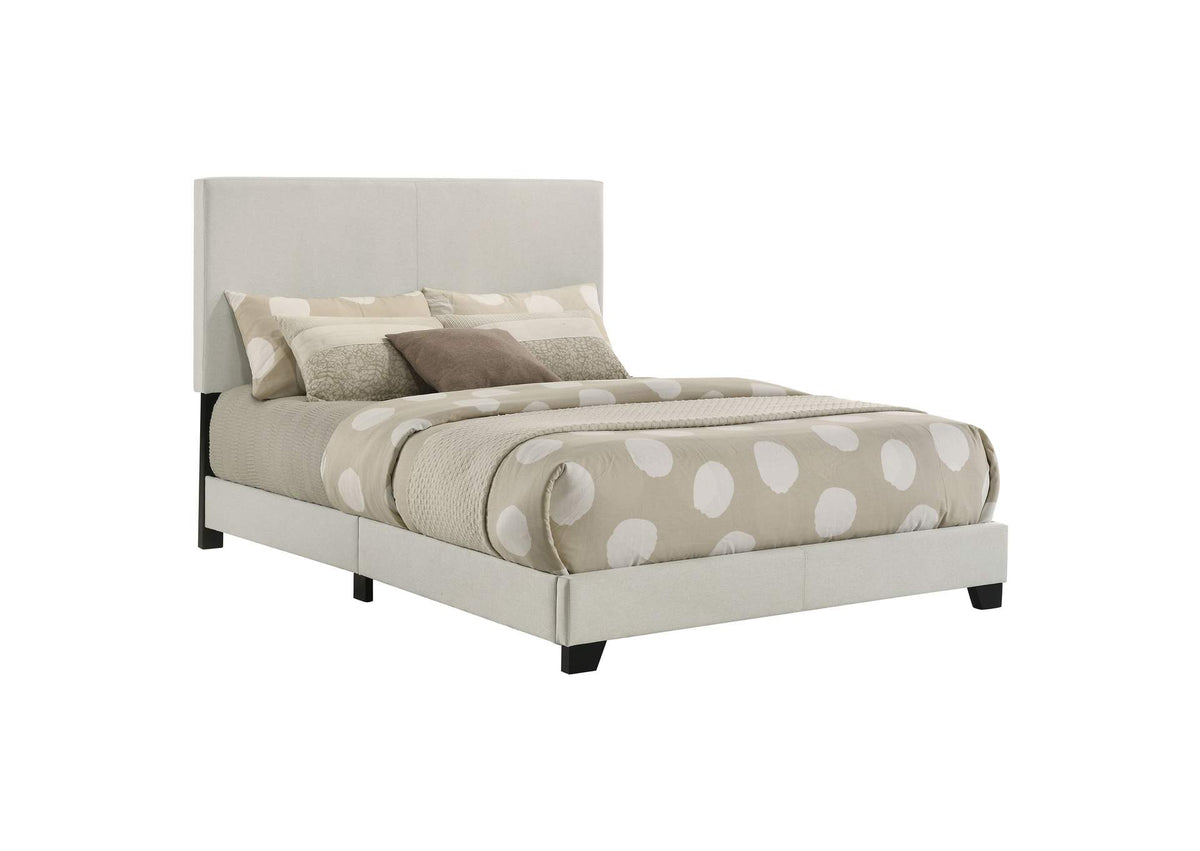 300852F Dorian Fabric Upholstered Full Panel Bed Cream
