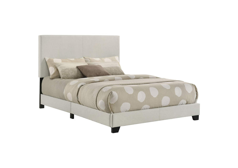 300852F Dorian Fabric Upholstered Full Panel Bed Cream