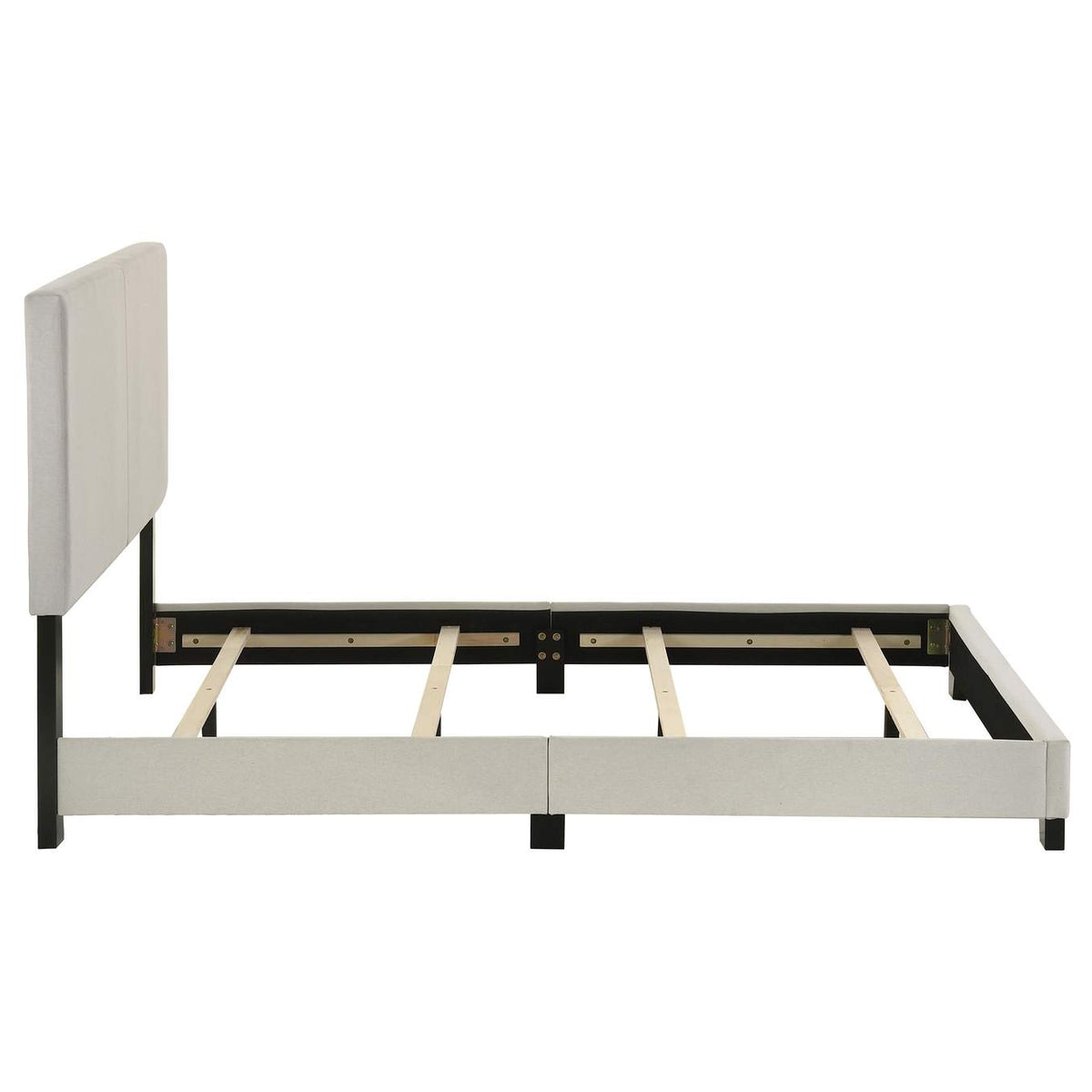300852F Dorian Fabric Upholstered Full Panel Bed Cream