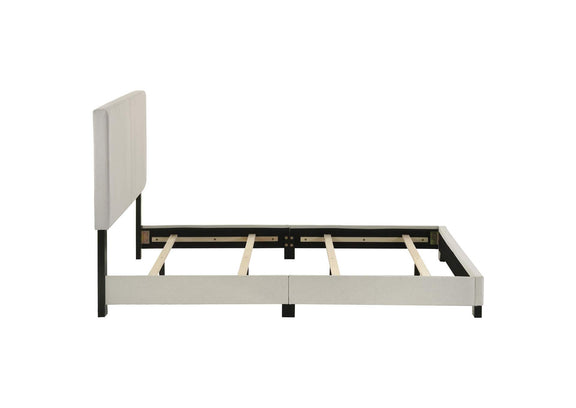 300852F Dorian Fabric Upholstered Full Panel Bed Cream