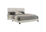 300852KE Dorian Fabric Upholstered Eastern King Panel Bed Cream