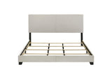 300852KE Dorian Fabric Upholstered Eastern King Panel Bed Cream