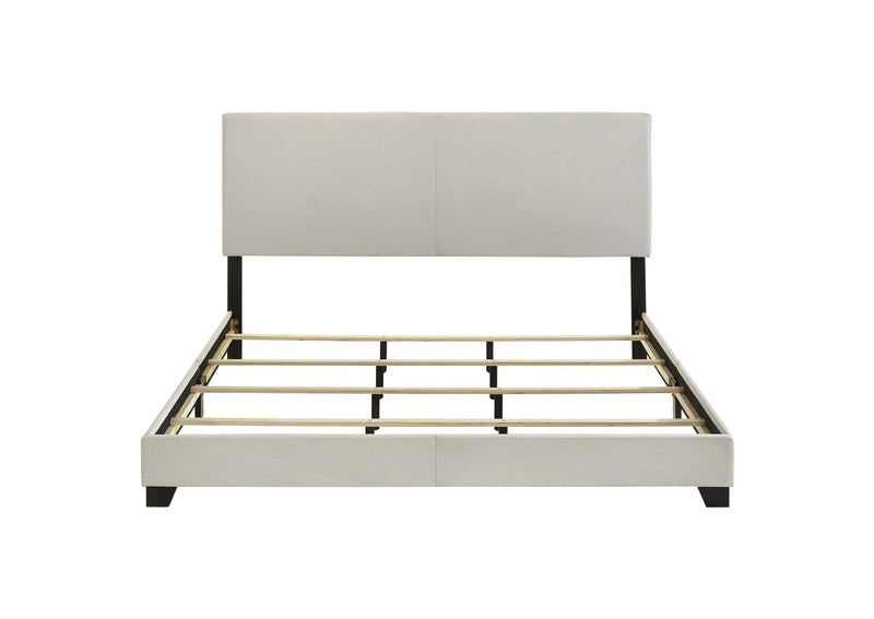 300852KE Dorian Fabric Upholstered Eastern King Panel Bed Cream