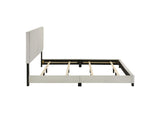 300852KE Dorian Fabric Upholstered Eastern King Panel Bed Cream