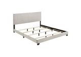 300852KW Dorian Fabric Upholstered California King Panel Bed Cream