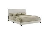 300852KW Dorian Fabric Upholstered California King Panel Bed Cream
