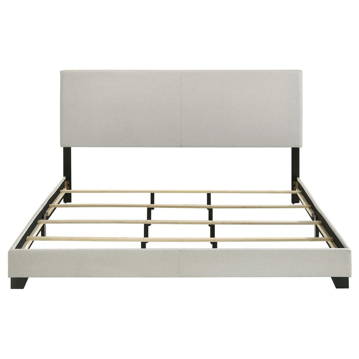 300852KW Dorian Fabric Upholstered California King Panel Bed Cream