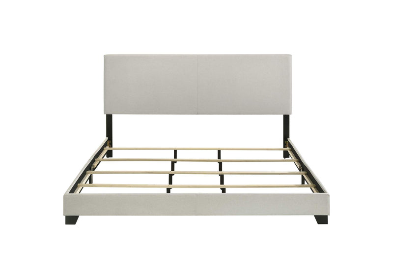 300852KW Dorian Fabric Upholstered California King Panel Bed Cream