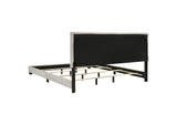 300852KW Dorian Fabric Upholstered California King Panel Bed Cream