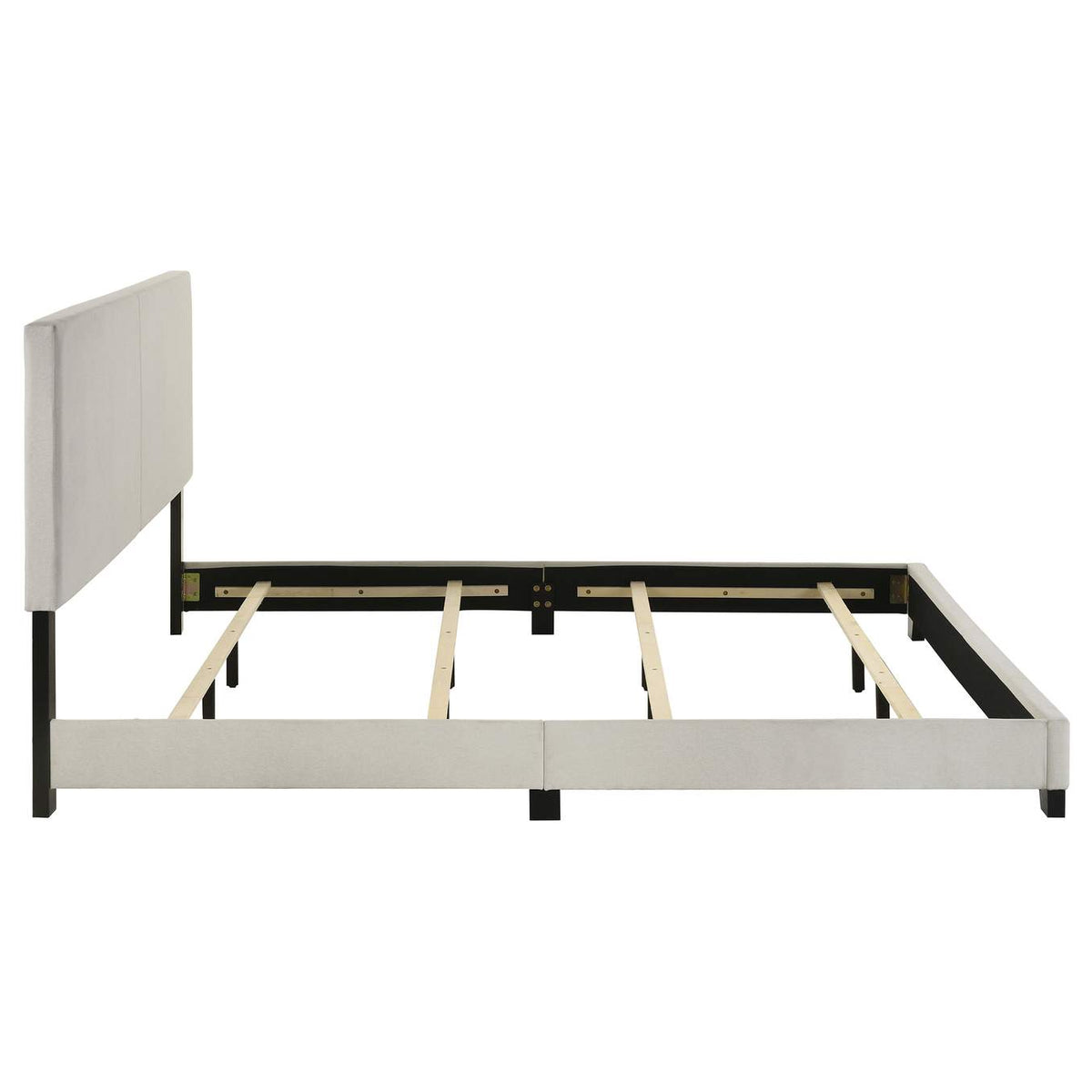 300852KW Dorian Fabric Upholstered California King Panel Bed Cream