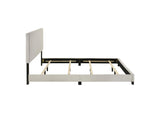 300852KW Dorian Fabric Upholstered California King Panel Bed Cream
