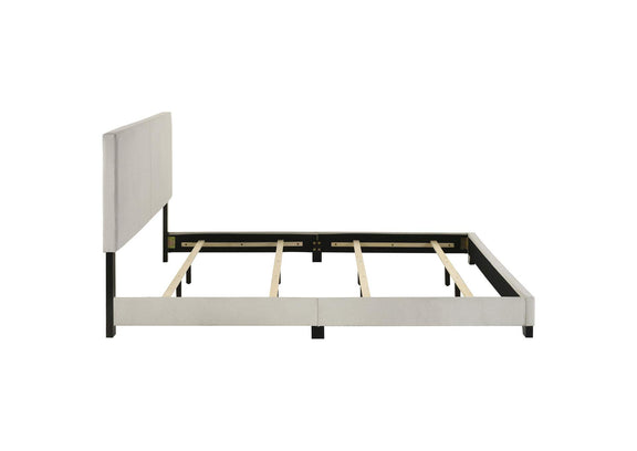 300852KW Dorian Fabric Upholstered California King Panel Bed Cream