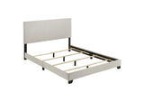 300852Q Dorian Fabric Upholstered Queen Panel Bed Cream