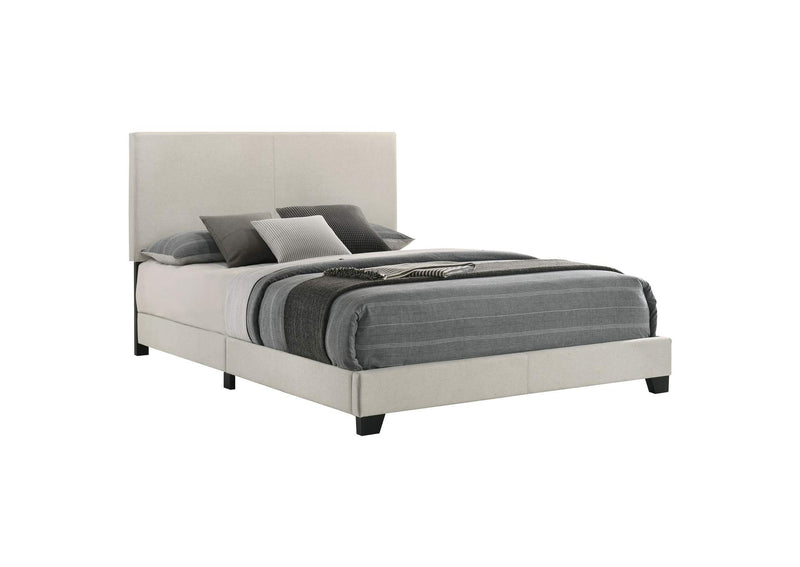 300852Q Dorian Fabric Upholstered Queen Panel Bed Cream