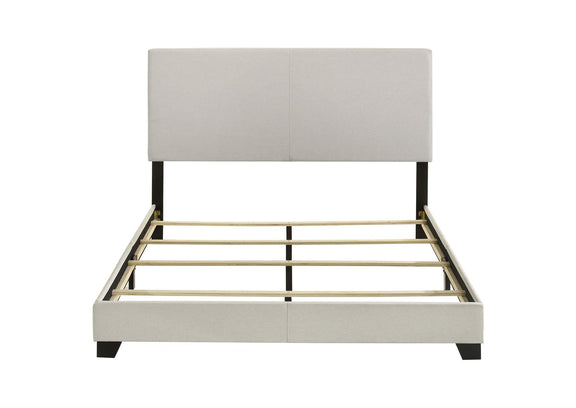 300852Q Dorian Fabric Upholstered Queen Panel Bed Cream