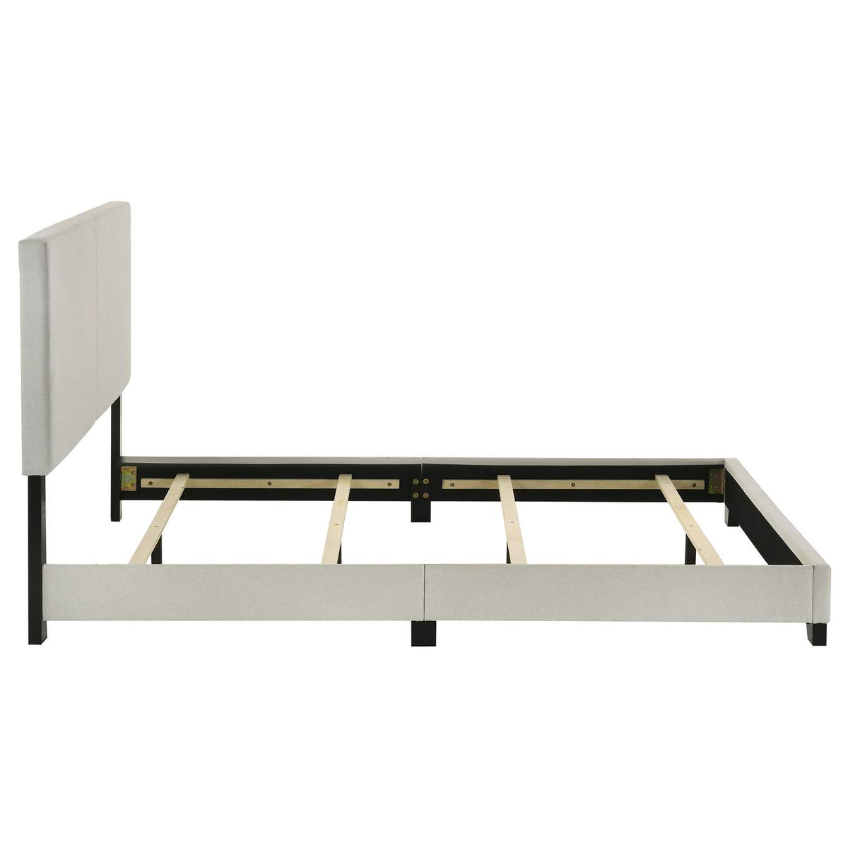 300852Q Dorian Fabric Upholstered Queen Panel Bed Cream