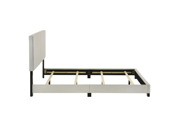 300852Q Dorian Fabric Upholstered Queen Panel Bed Cream