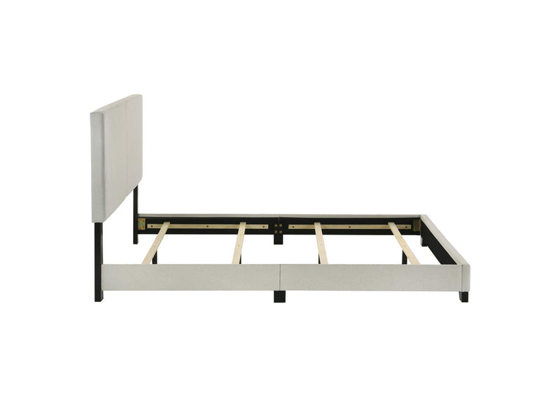 300852Q Dorian Fabric Upholstered Queen Panel Bed Cream