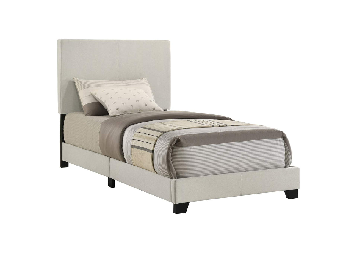 300852T Dorian Fabric Upholstered Twin Panel Bed Cream