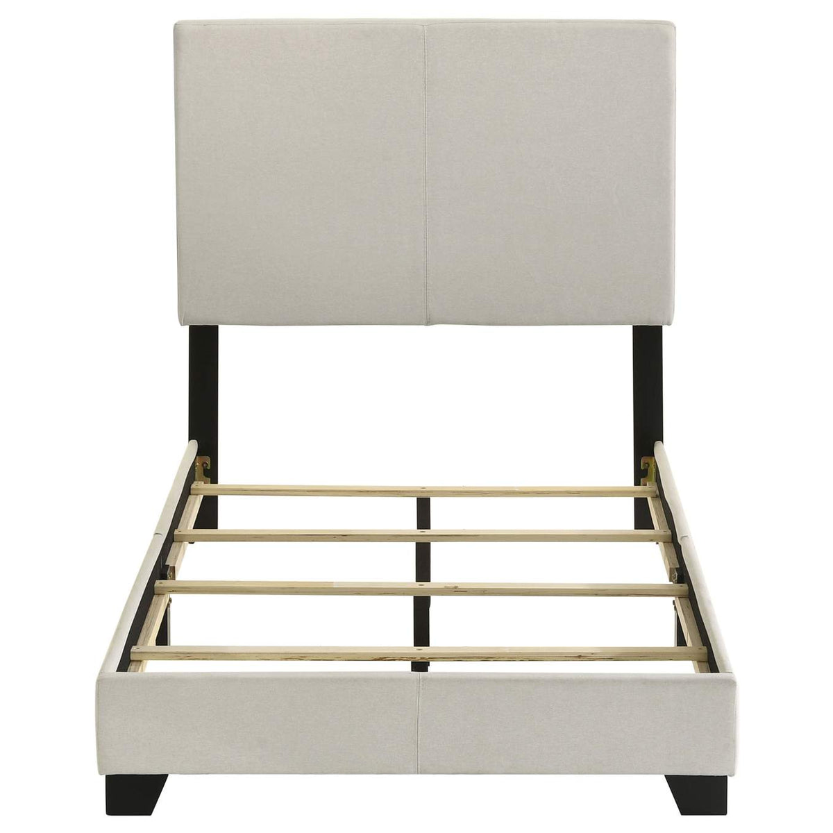 300852T Dorian Fabric Upholstered Twin Panel Bed Cream