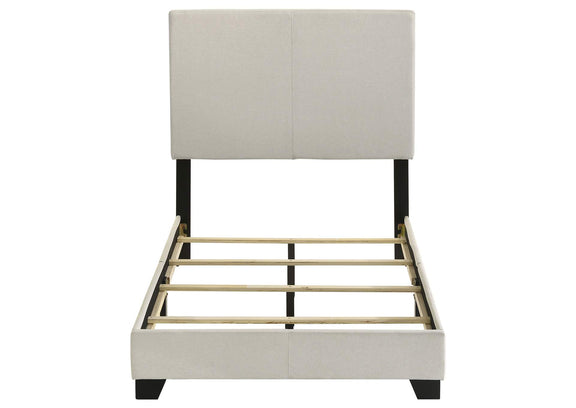 300852T Dorian Fabric Upholstered Twin Panel Bed Cream