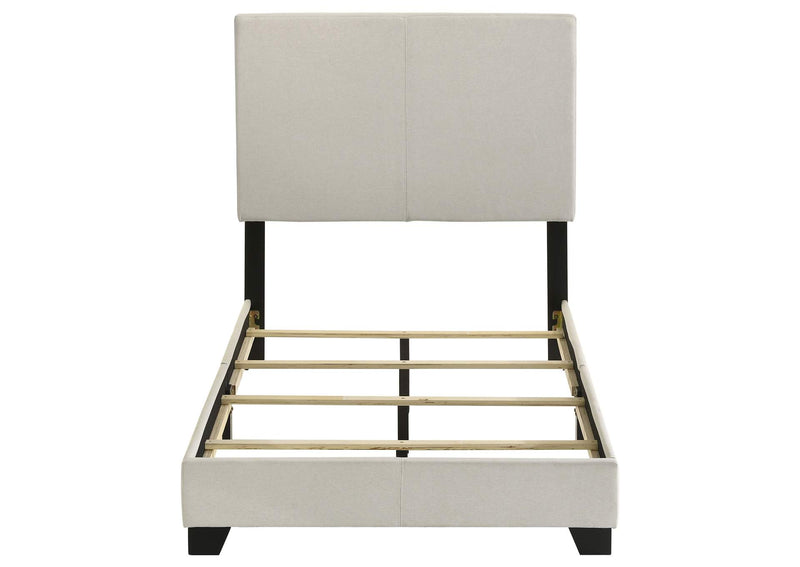300852T Dorian Fabric Upholstered Twin Panel Bed Cream