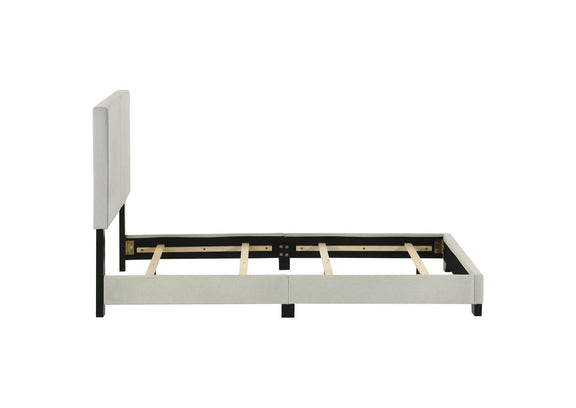 300852T Dorian Fabric Upholstered Twin Panel Bed Cream