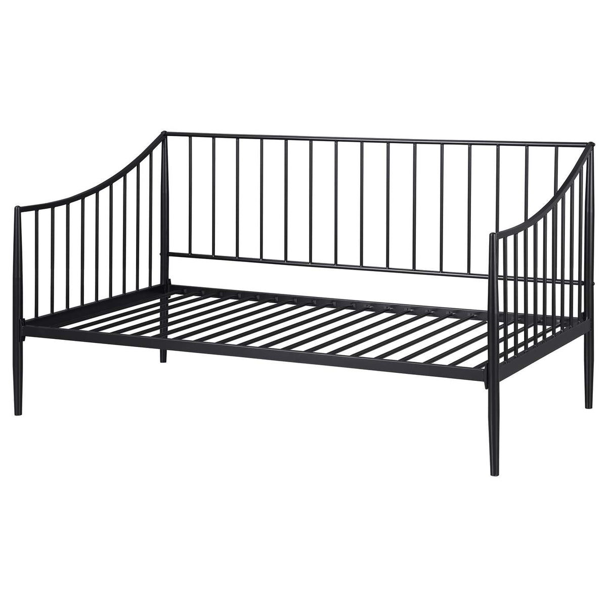 301056 Newbury Metal Twin Daybed Bed Frame Matte Black