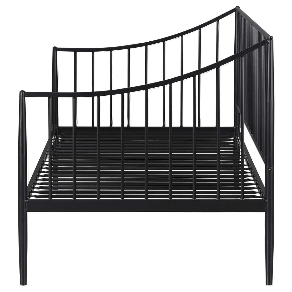 301056 Newbury Metal Twin Daybed Bed Frame Matte Black