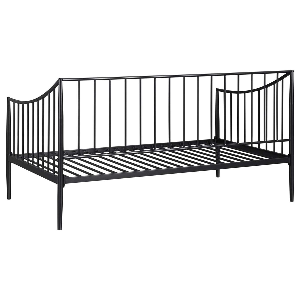 301056 Newbury Metal Twin Daybed Bed Frame Matte Black
