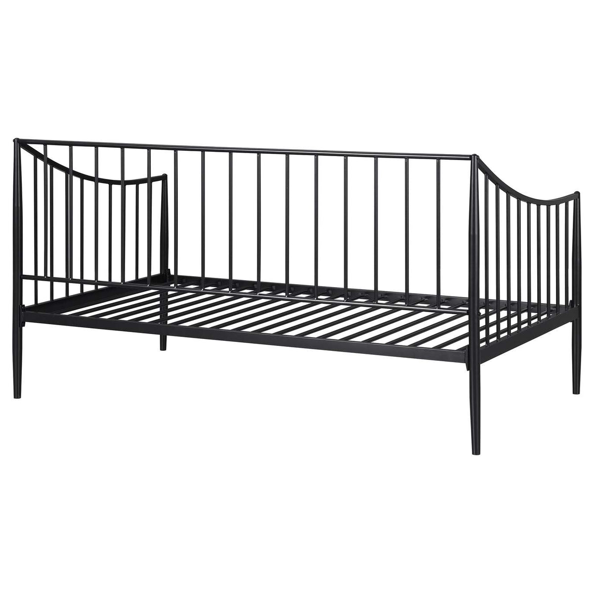 301056 Newbury Metal Twin Daybed Bed Frame Matte Black
