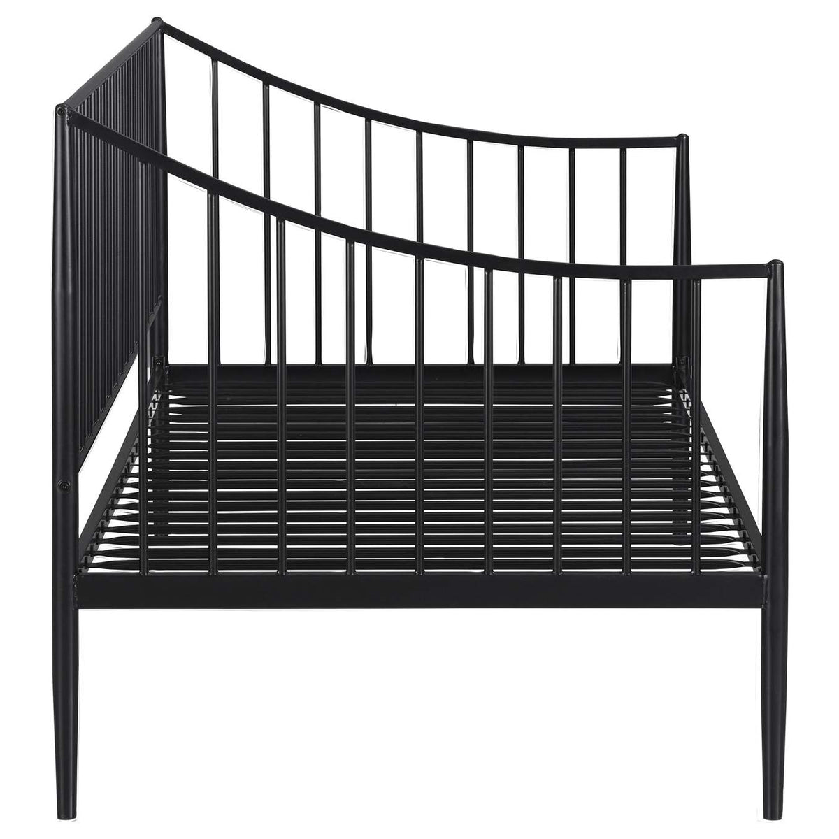 301056 Newbury Metal Twin Daybed Bed Frame Matte Black