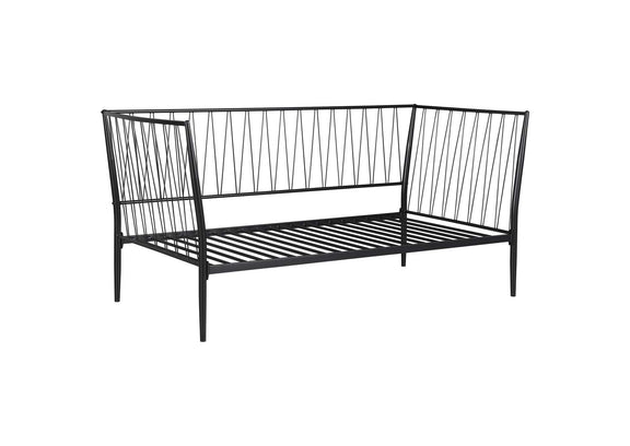 301057 Richland Metal Twin Daybed Bed Frame Matte Black