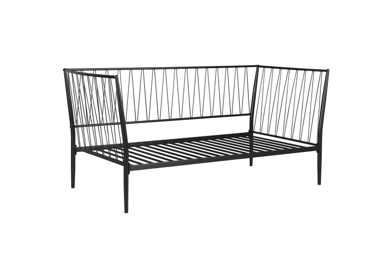 301057 Richland Metal Twin Daybed Bed Frame Matte Black